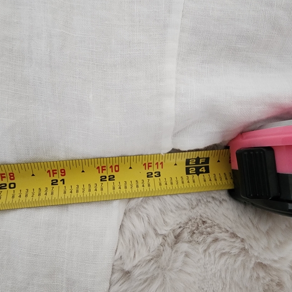 White 100% Linen Maxi Dress - Picture 13 of 16